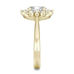 1 1/4 Ct. Tw. Moissanite Oval Ring In 14K Yellow Gold