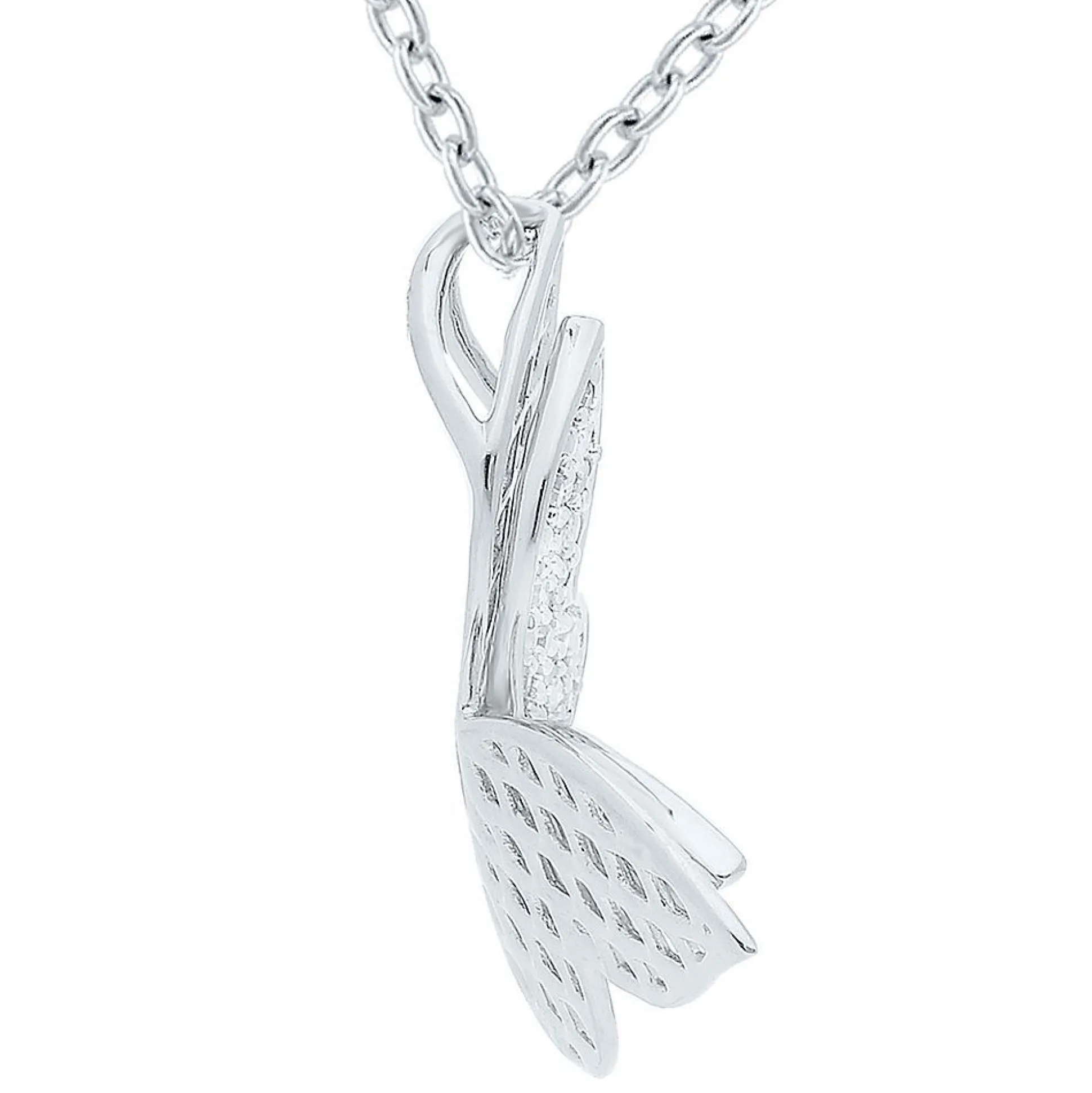 1/10 Ct. Tw. Diamond Butterfly Pendant In Sterling Silver