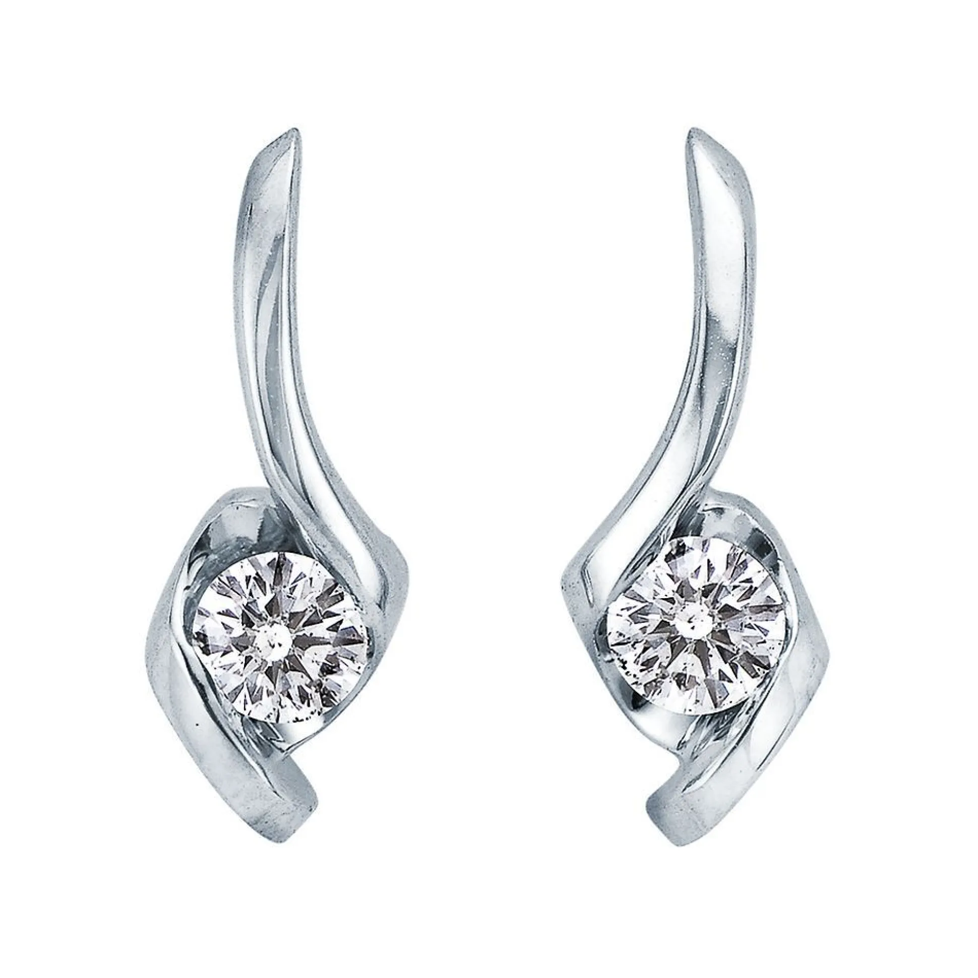 1/5 Ct. Tw. Diamond Drop Earrings In 14K White Gold