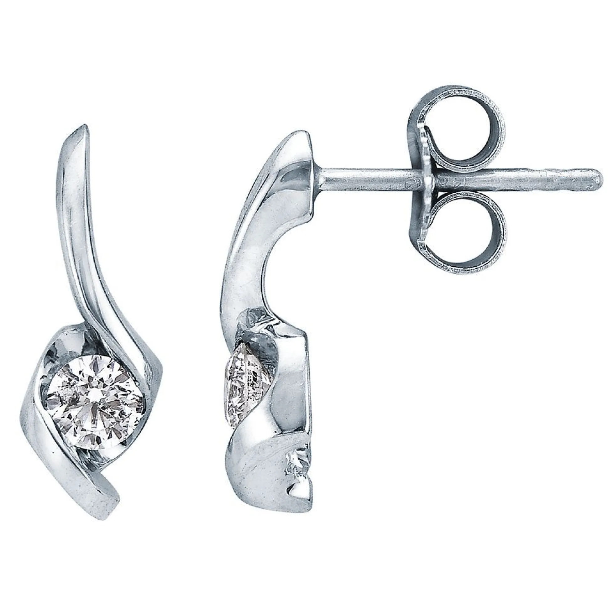 1/5 Ct. Tw. Diamond Drop Earrings In 14K White Gold