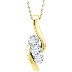 3/4 Ct. Tw. Diamond Pendant In 14K Yellow & White Gold