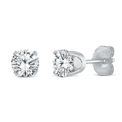 1/2 Ct. Tw. Diamond 4-Prong Stud Earrings In 14K Gold