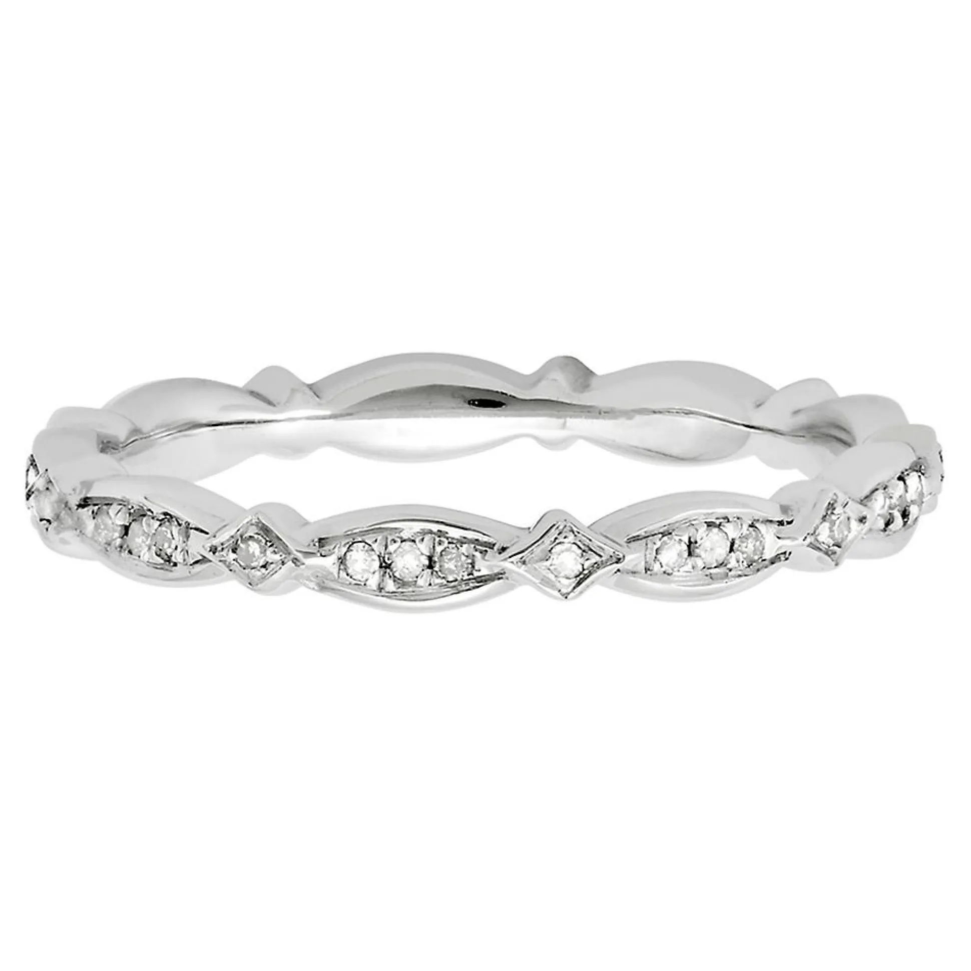 1/8 Ct. Tw. Diamond Stack Ring In Sterling Silver