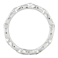 1/8 Ct. Tw. Diamond Stack Ring In Sterling Silver