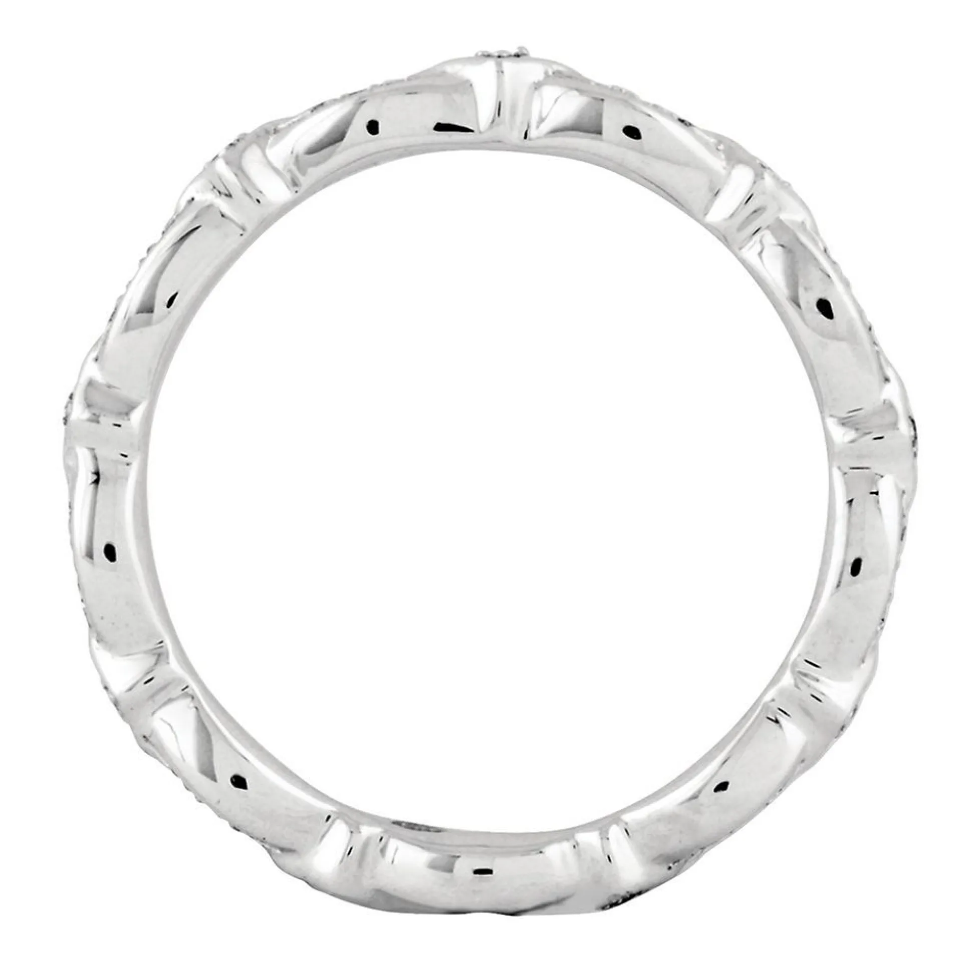 1/8 Ct. Tw. Diamond Stack Ring In Sterling Silver