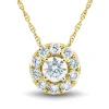 3/8 Ct. Tw. Lab Grown Diamond Halo Pendant In 14K Gold