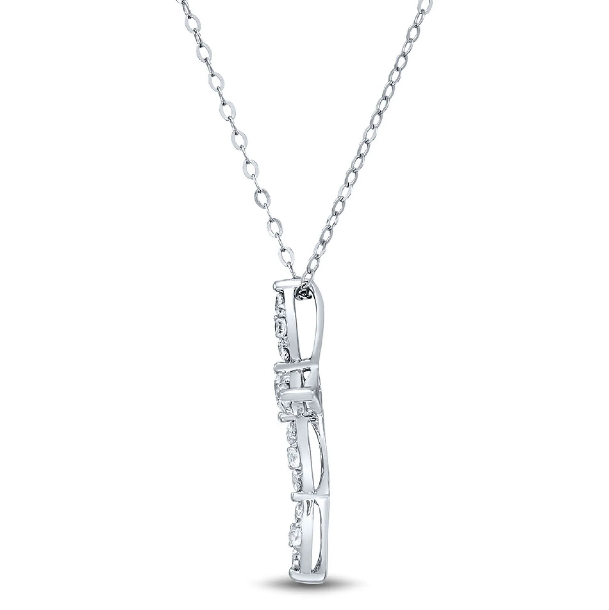 5/8 Ct. Tw. Lab Grown Diamond Cross Pendant In 14K White Gold