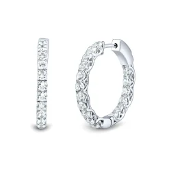 2 Ct. Tw. Lab Grown Diamond Inside-Out Hoop Earrings In