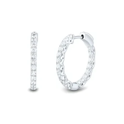 1 Ct. Tw. Lab Grown Diamond Inside-Out Hoop Earrings In