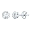 1/2 Ct. Tw. Lab Grown Diamond Halo Earrings In 14K Gold