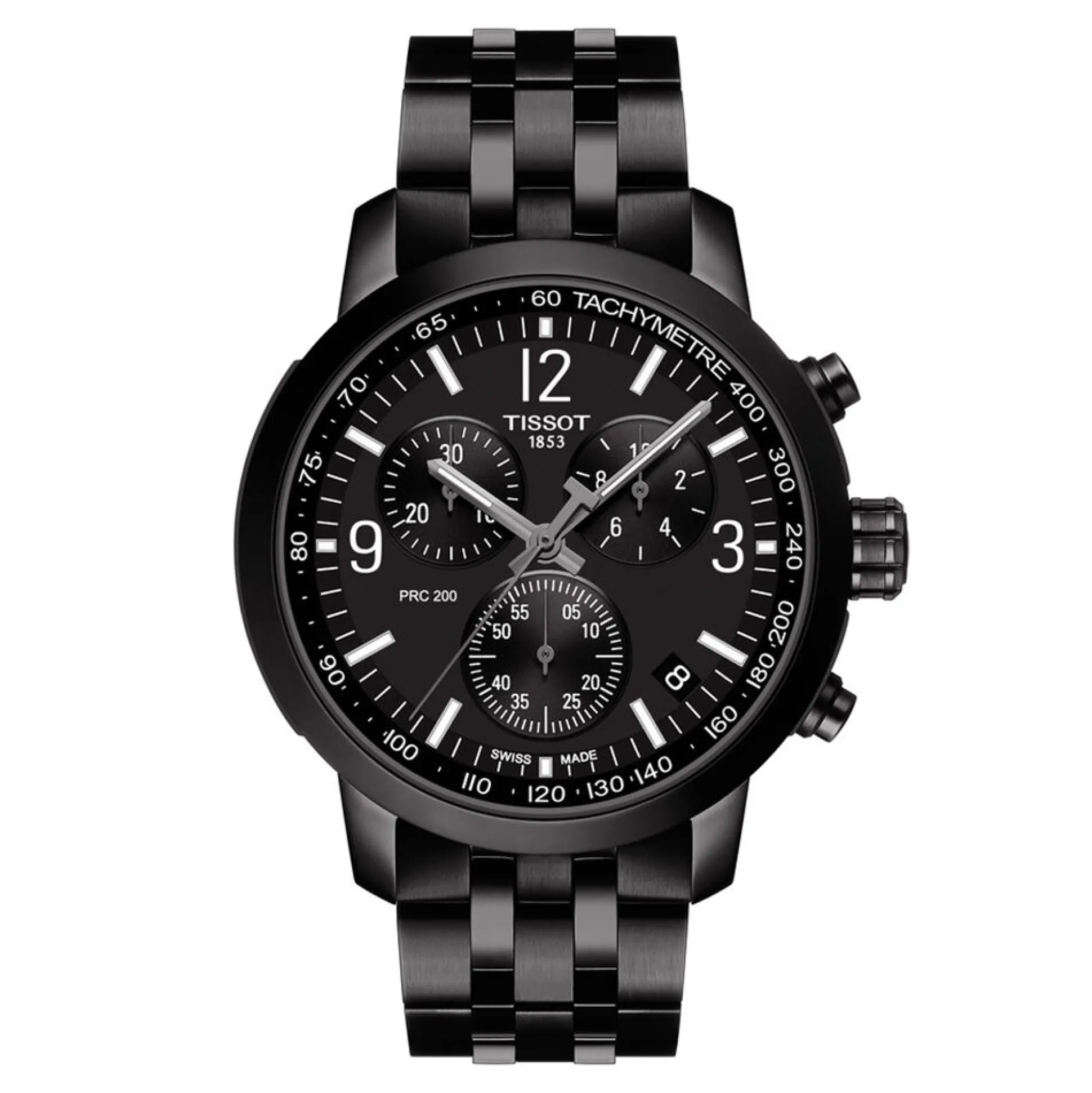 Black Prc 200 Chronograph Men's Watch In Black Ion-Plated Stainless Steel