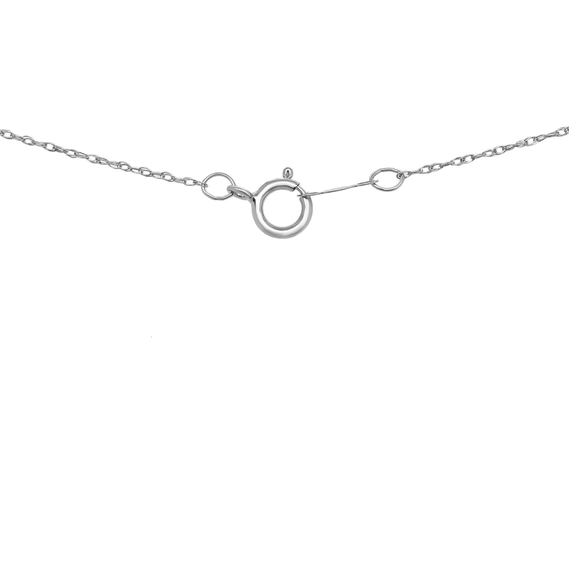 Blue Sapphire Evil Eye Pendant With Diamond Accents In 10K White Gold