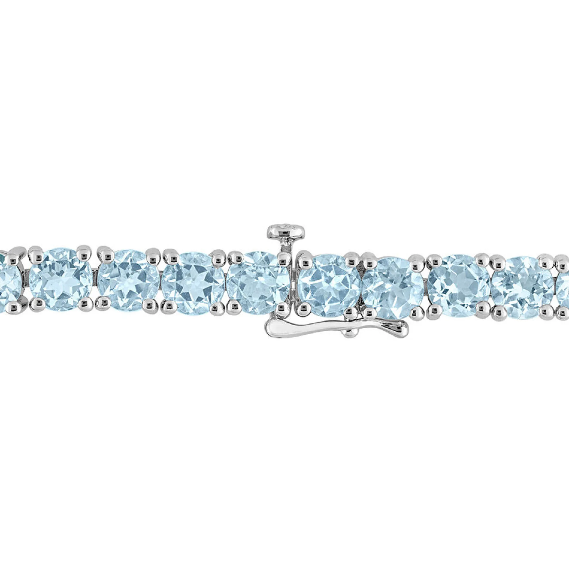 Blue Topaz Bracelet In Sterling Silver