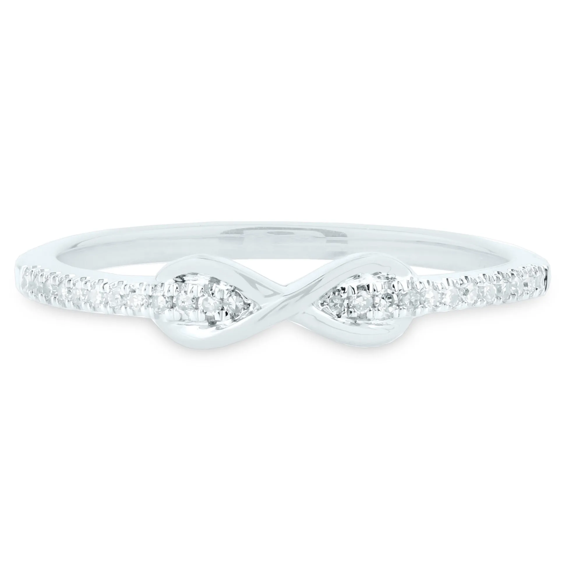 Diamond Accent Infinity Ring In 14K Gold