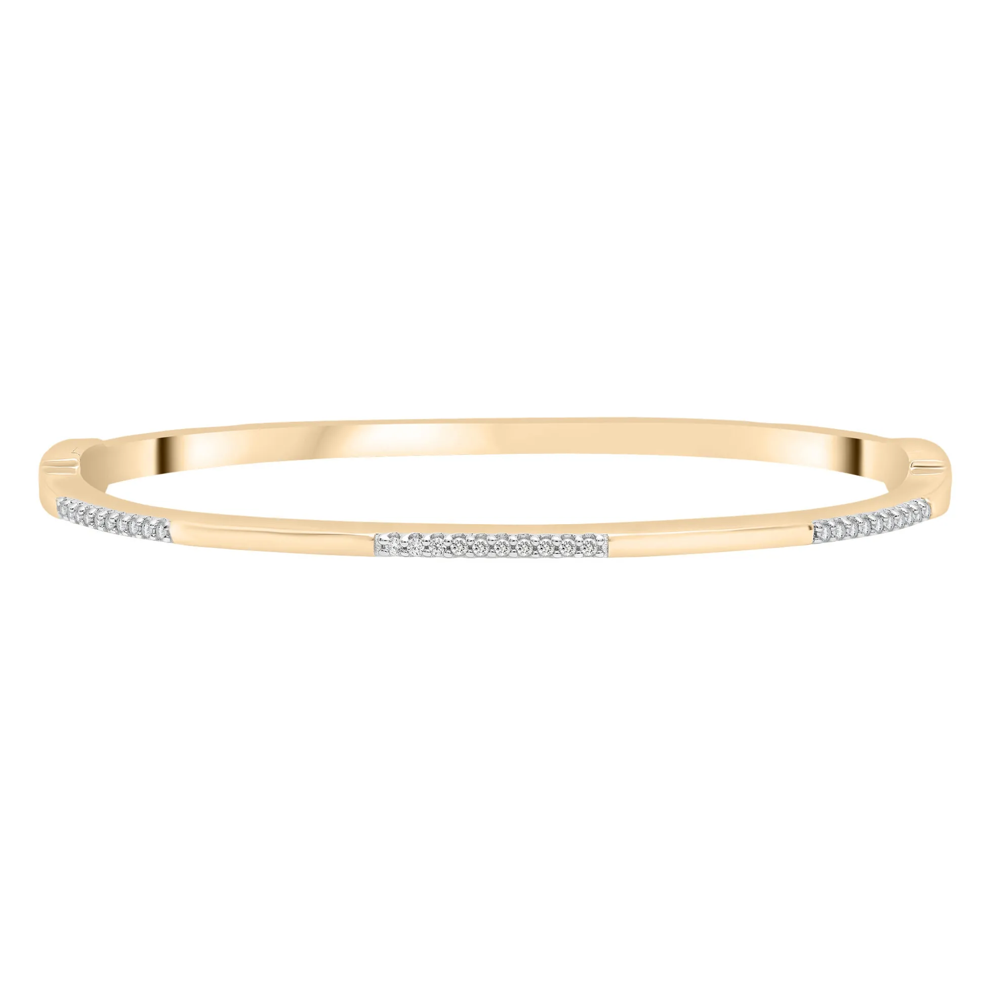 Diamond Alternating Bar Bangle Bracelet In Vermeil, 7" (1/5 Ct. Tw.)