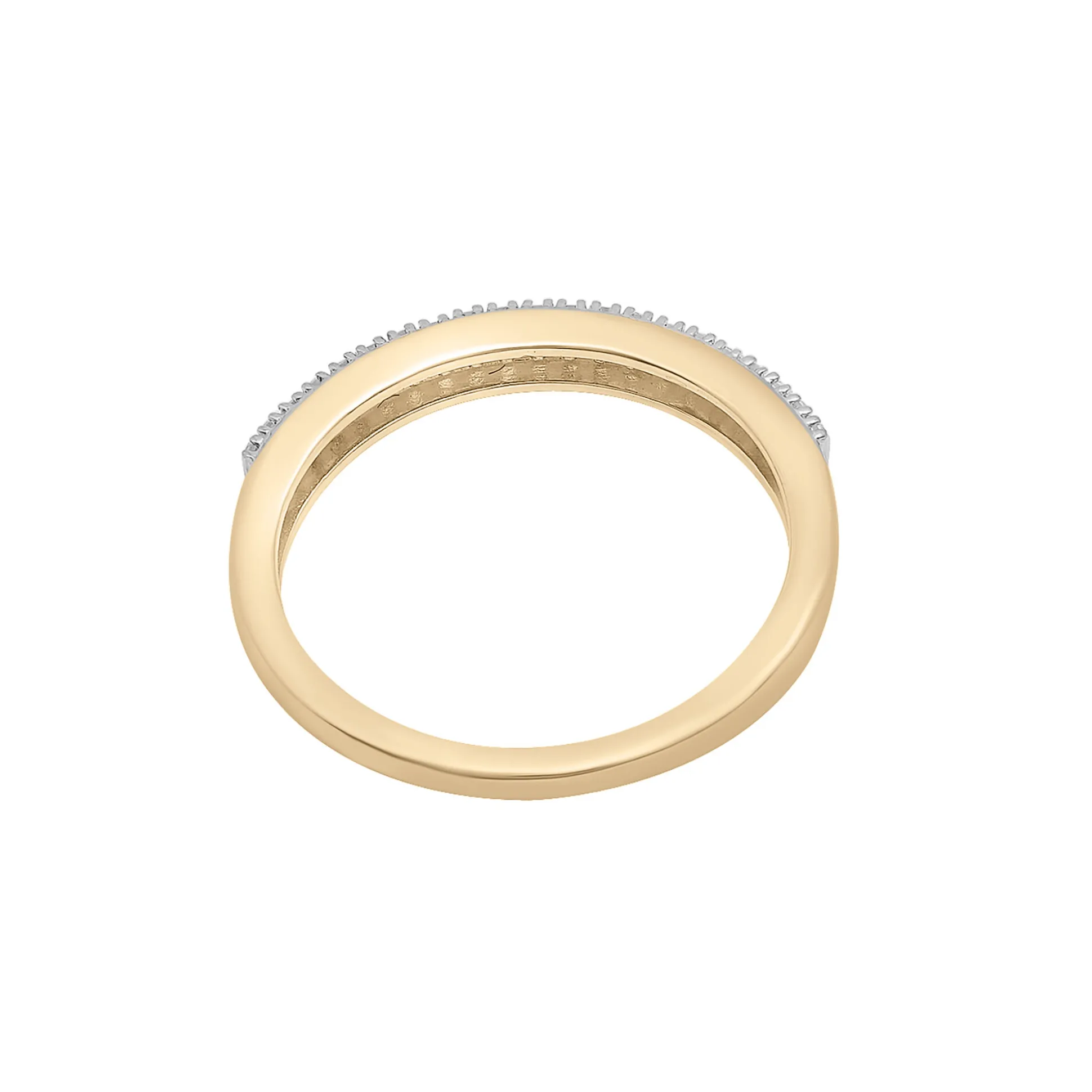 Diamond Baguette Vertical Bar Ring In 14K Yellow Gold (1/3 Ct. Tw.)