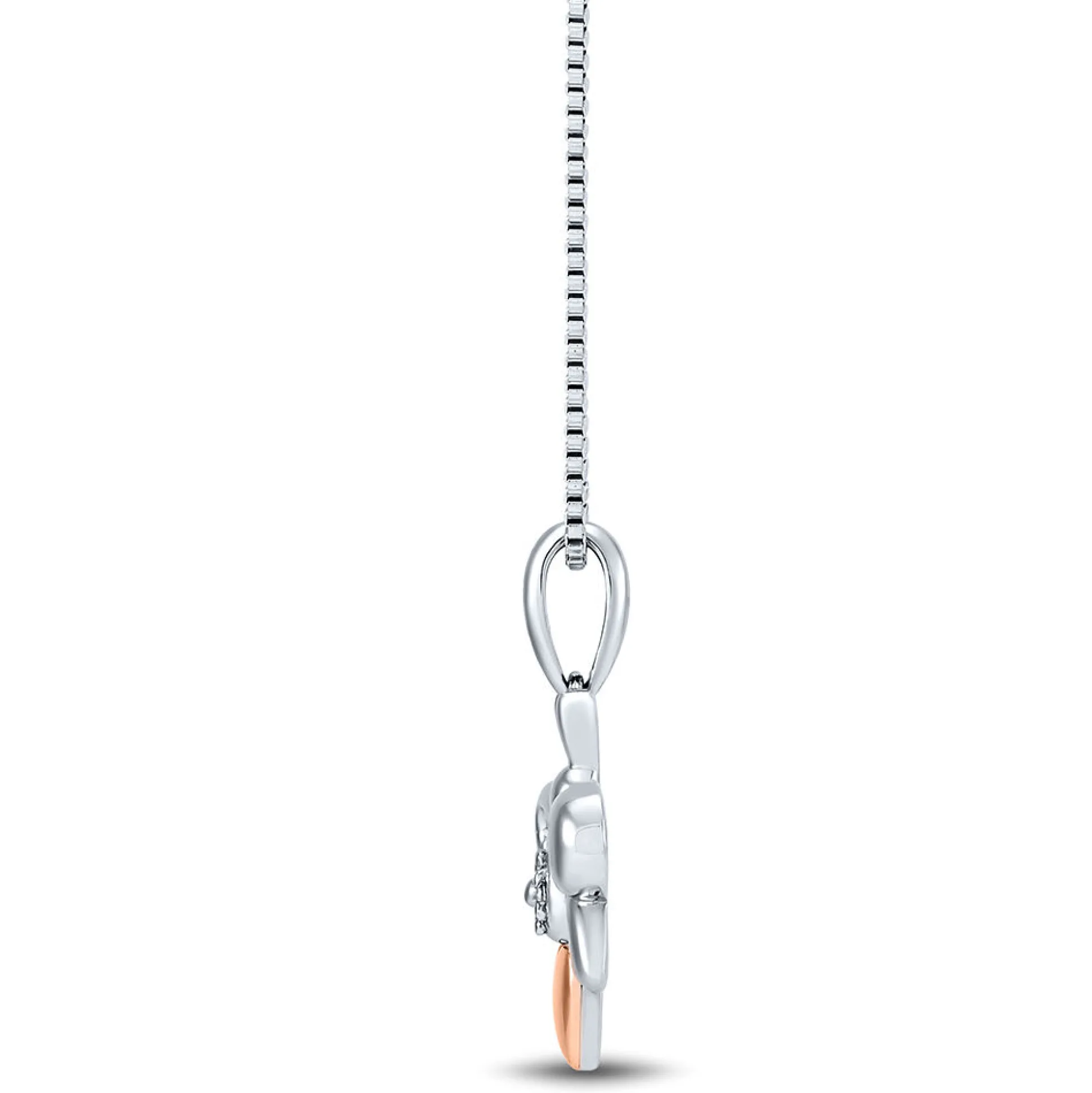 Diamond Bee Pendant In Sterling Silver