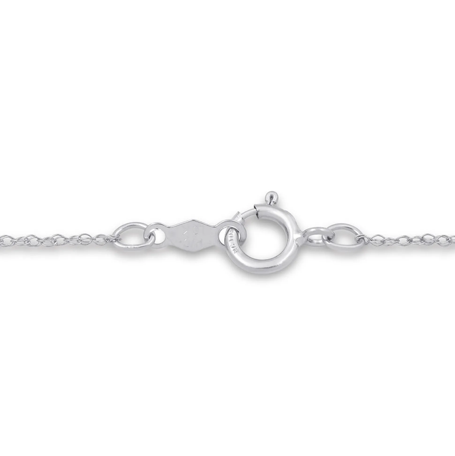 Diamond Chevron Cluster Necklace In 10K White Gold (1/4 Ct. Tw.)