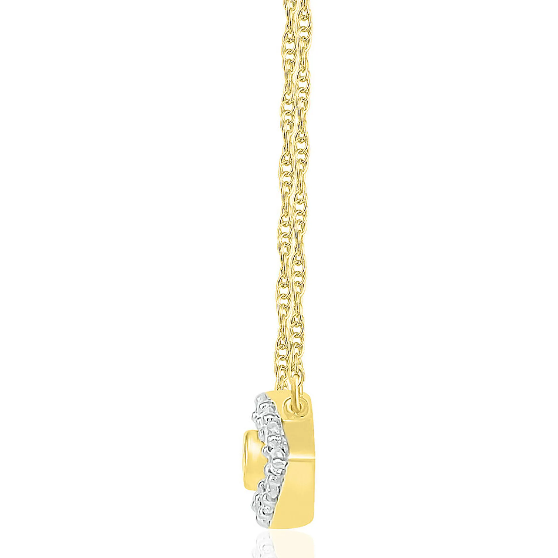 Diamond Evil Eye Necklace In 10K Yellow Gold (1/10 Ct. Tw.)