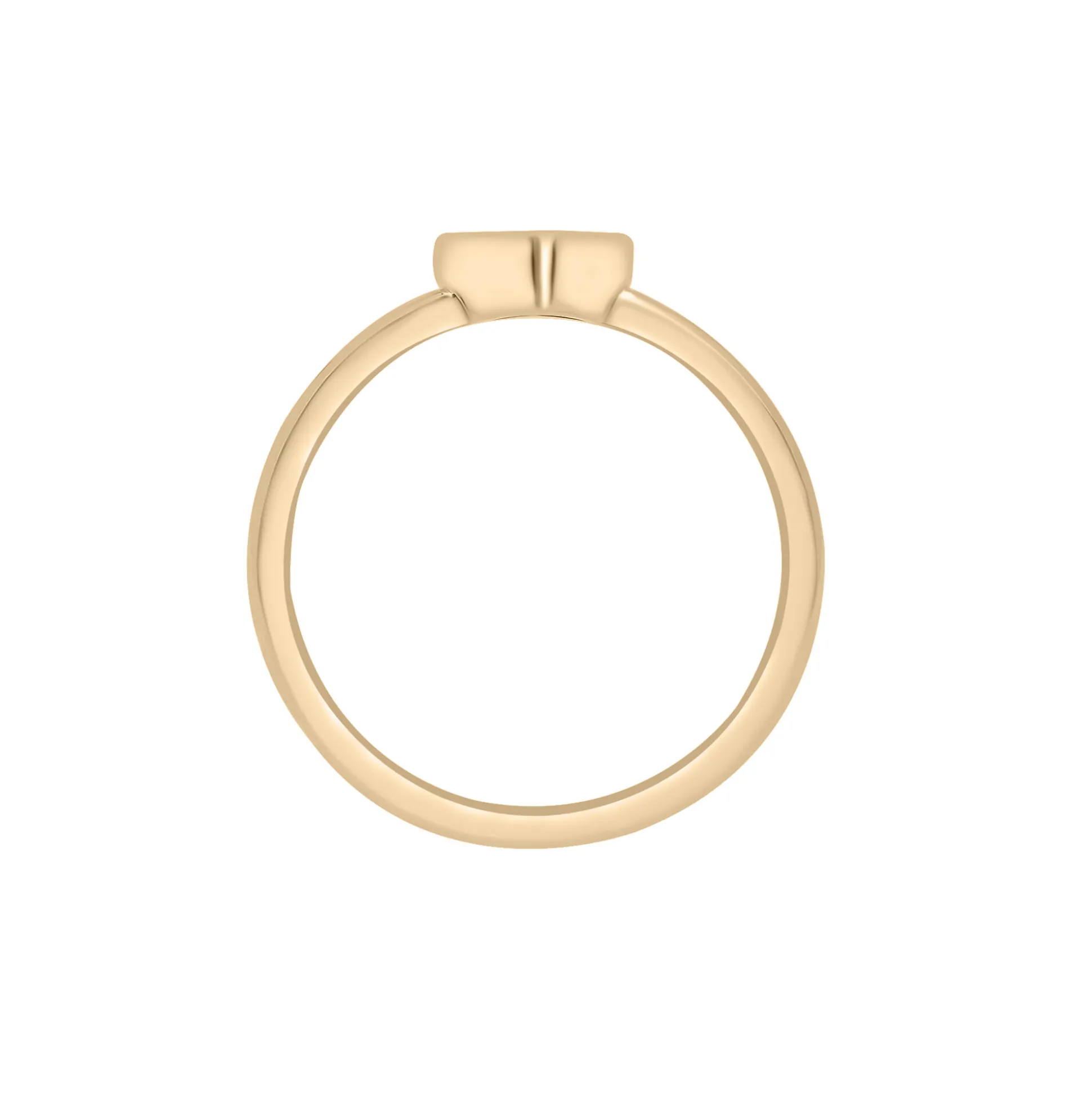 Diamond Heart Ring In 14K Yellow Gold (1/10 Ct. Tw.)