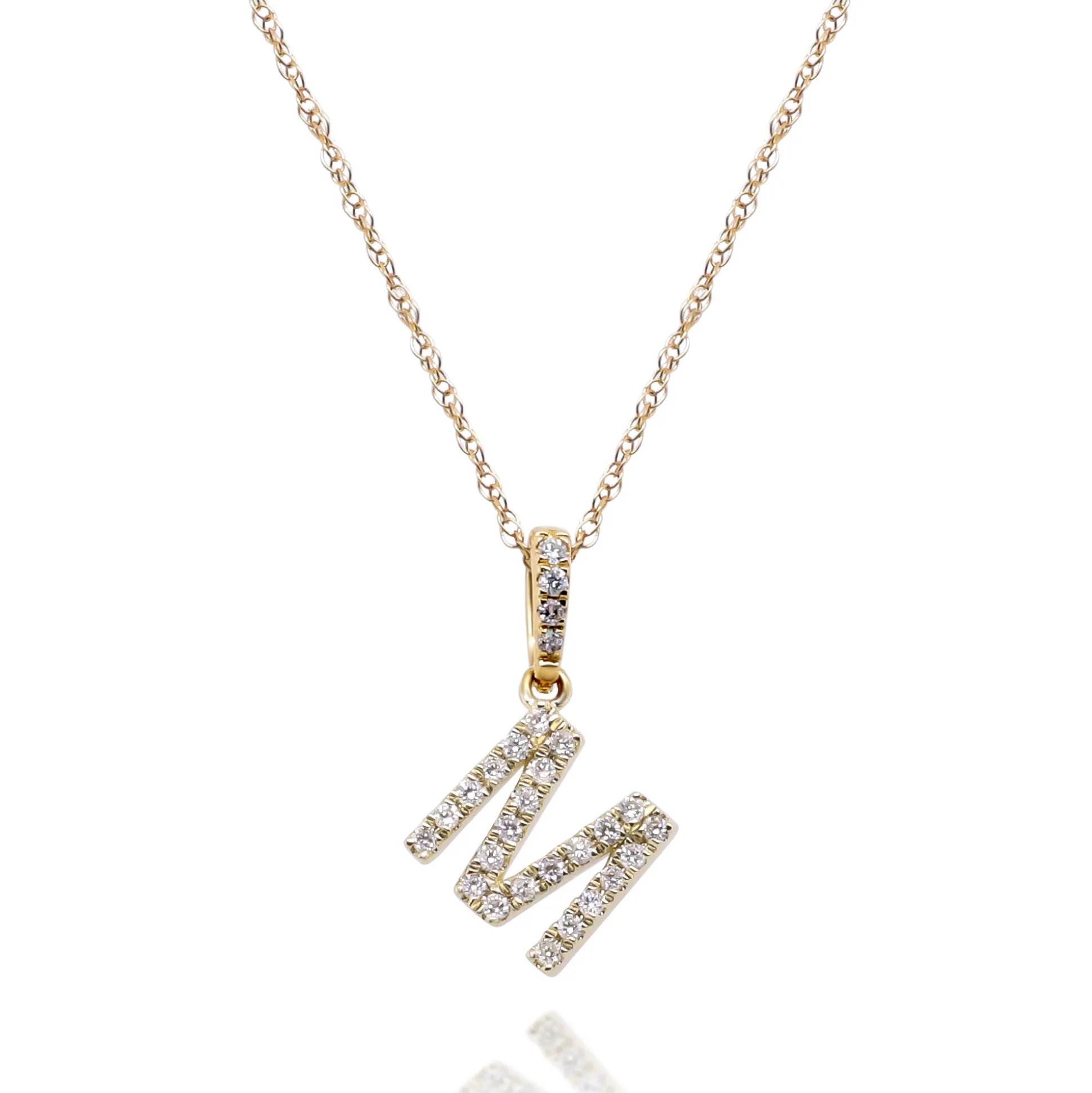 Diamond Initial Pendant In (1/10 Ct. Tw.)