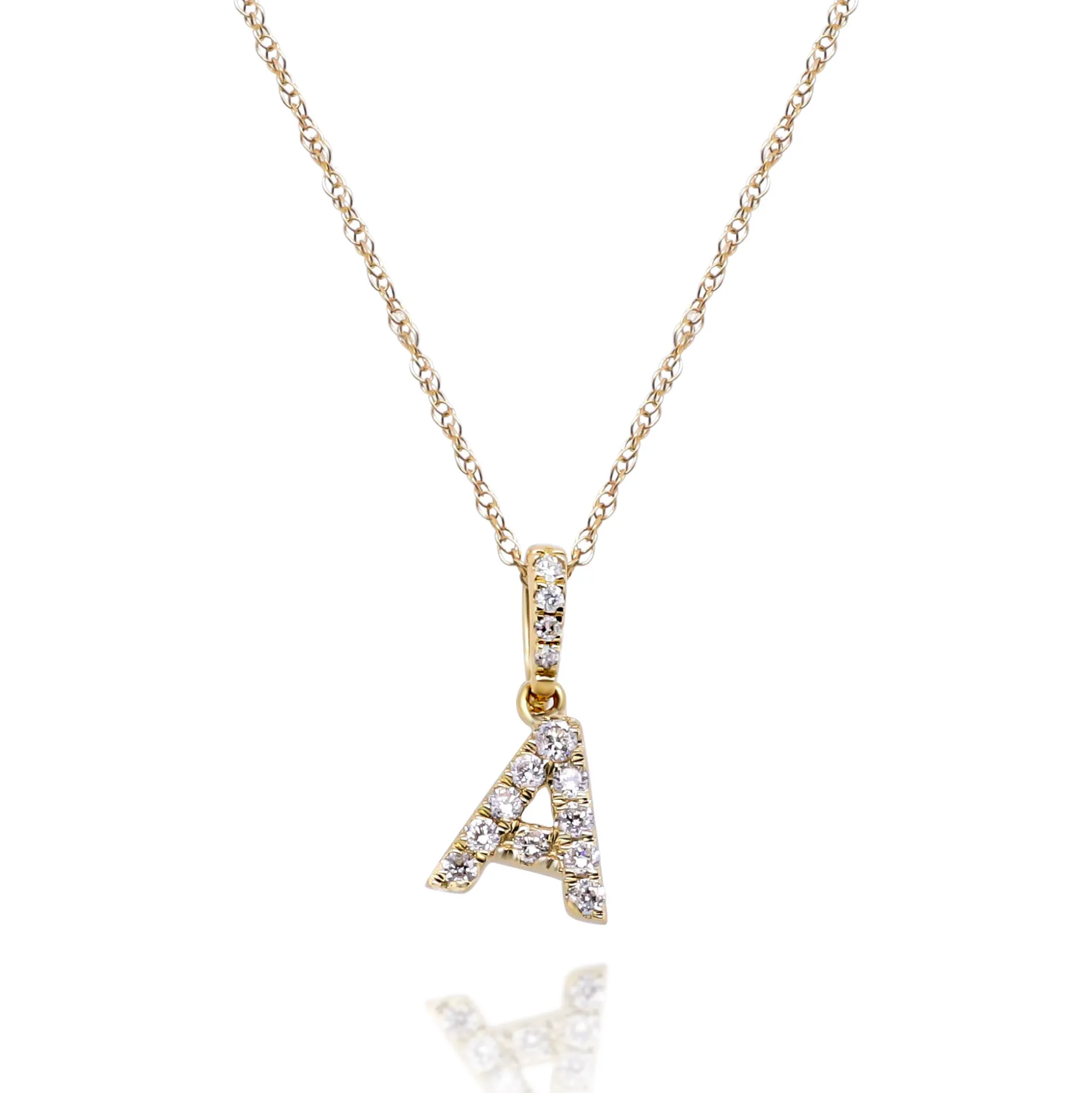 Diamond Initial Pendant In (1/10 Ct. Tw.)