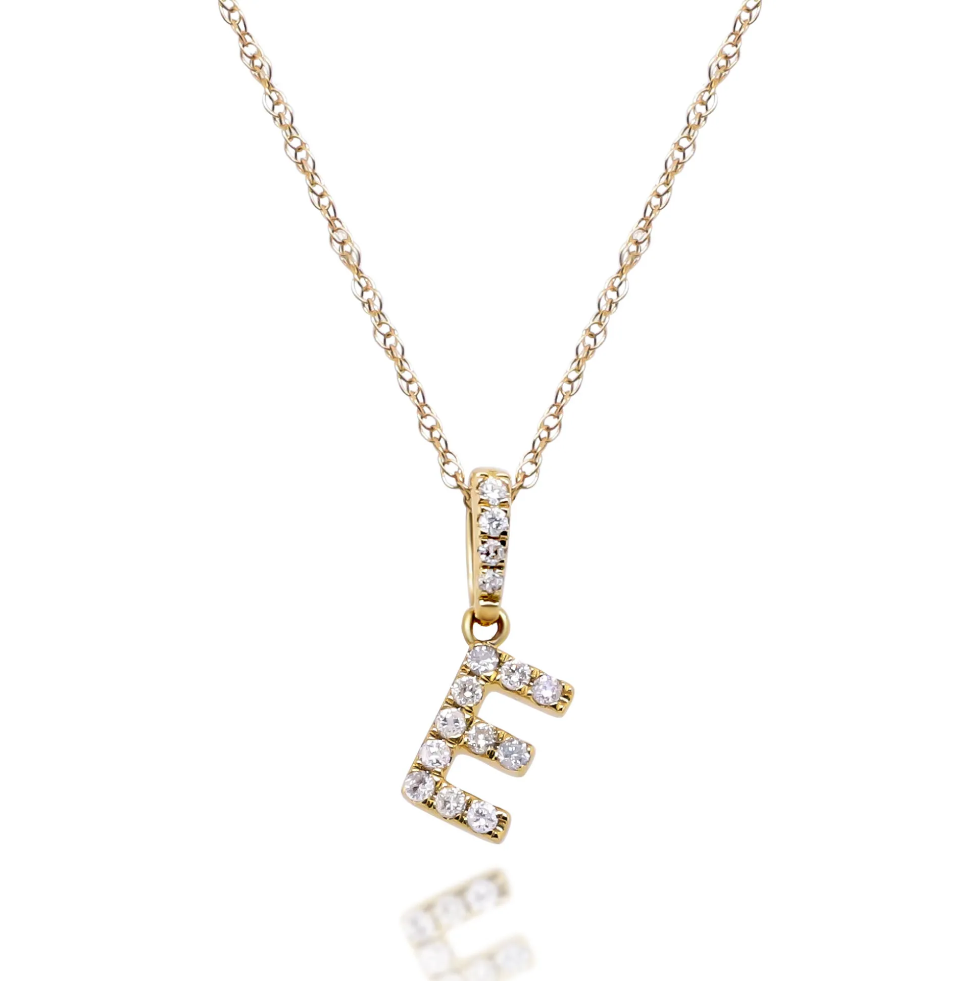 Diamond Initial Pendant In (1/10 Ct. Tw.)