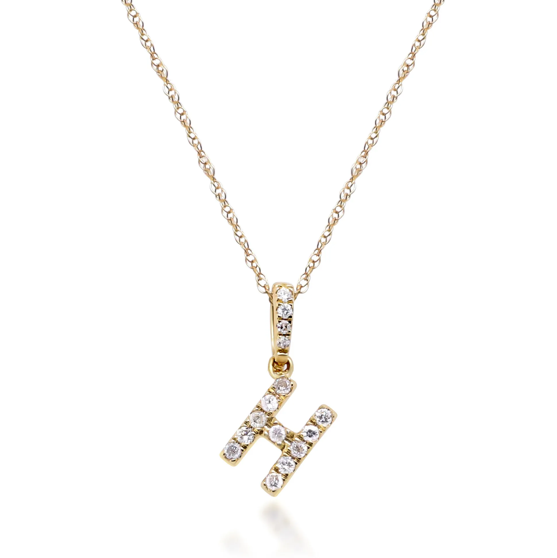 Diamond Initial Pendant In (1/10 Ct. Tw.)