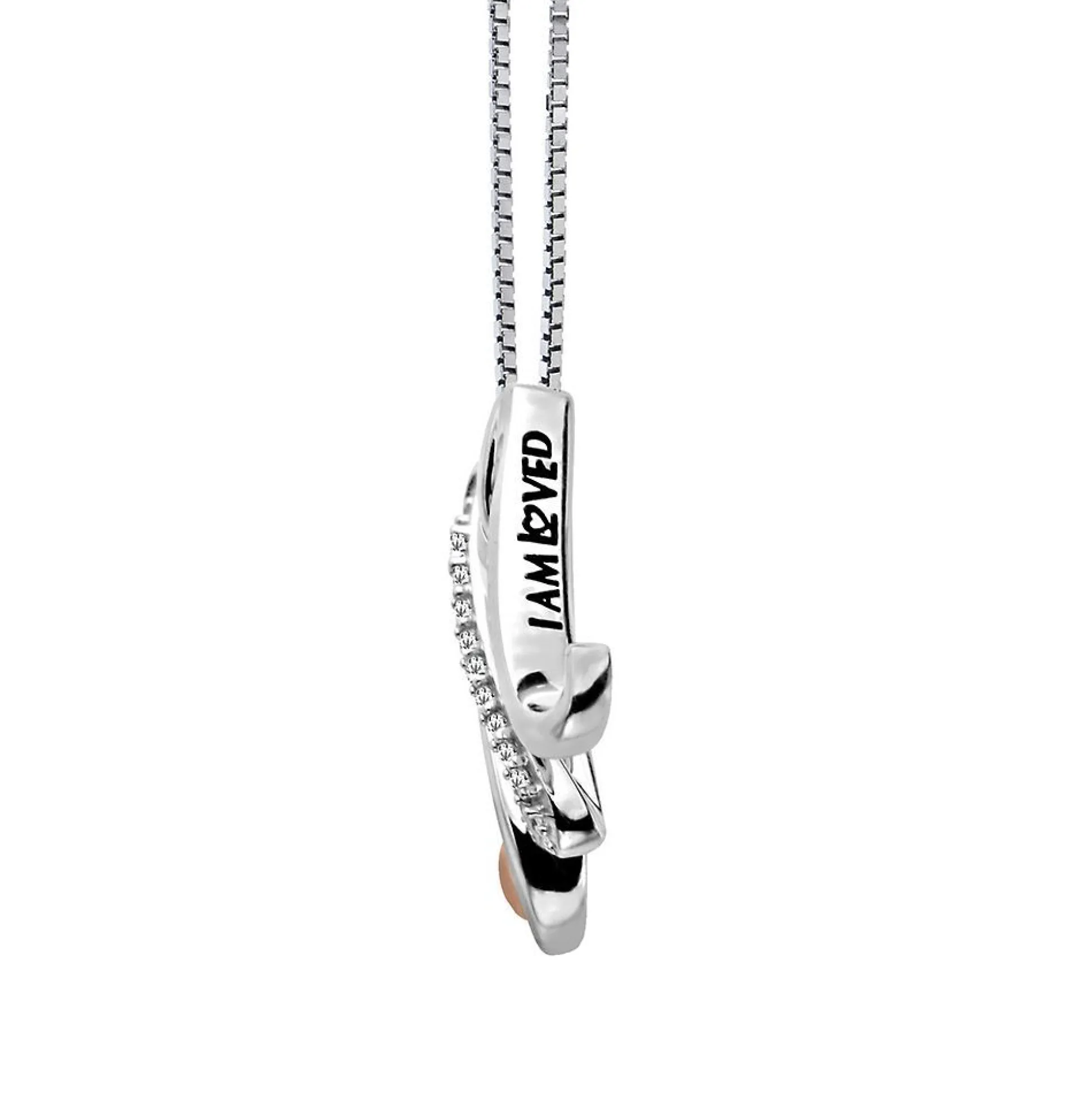 Diamond "M" Initial Necklace