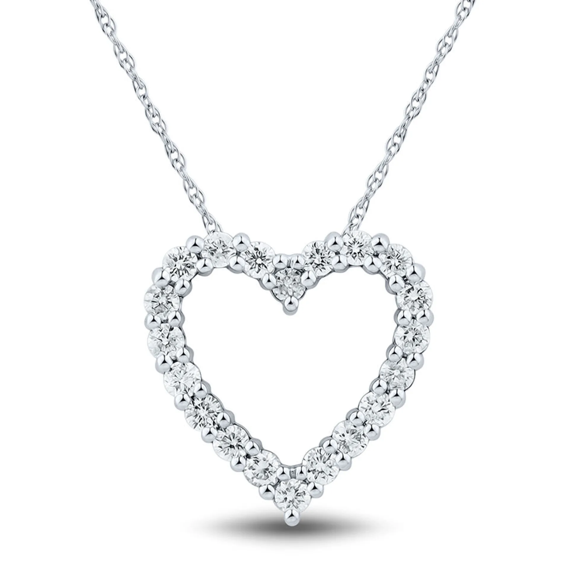 Diamond Open Heart Pendant (1/2 Ct. Tw.)