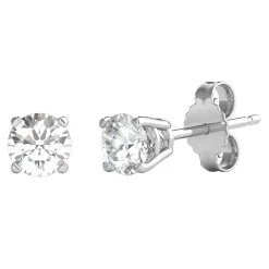 Diamond Round Solitaire Stud Earrings In (1/2 Ct. Tw.)