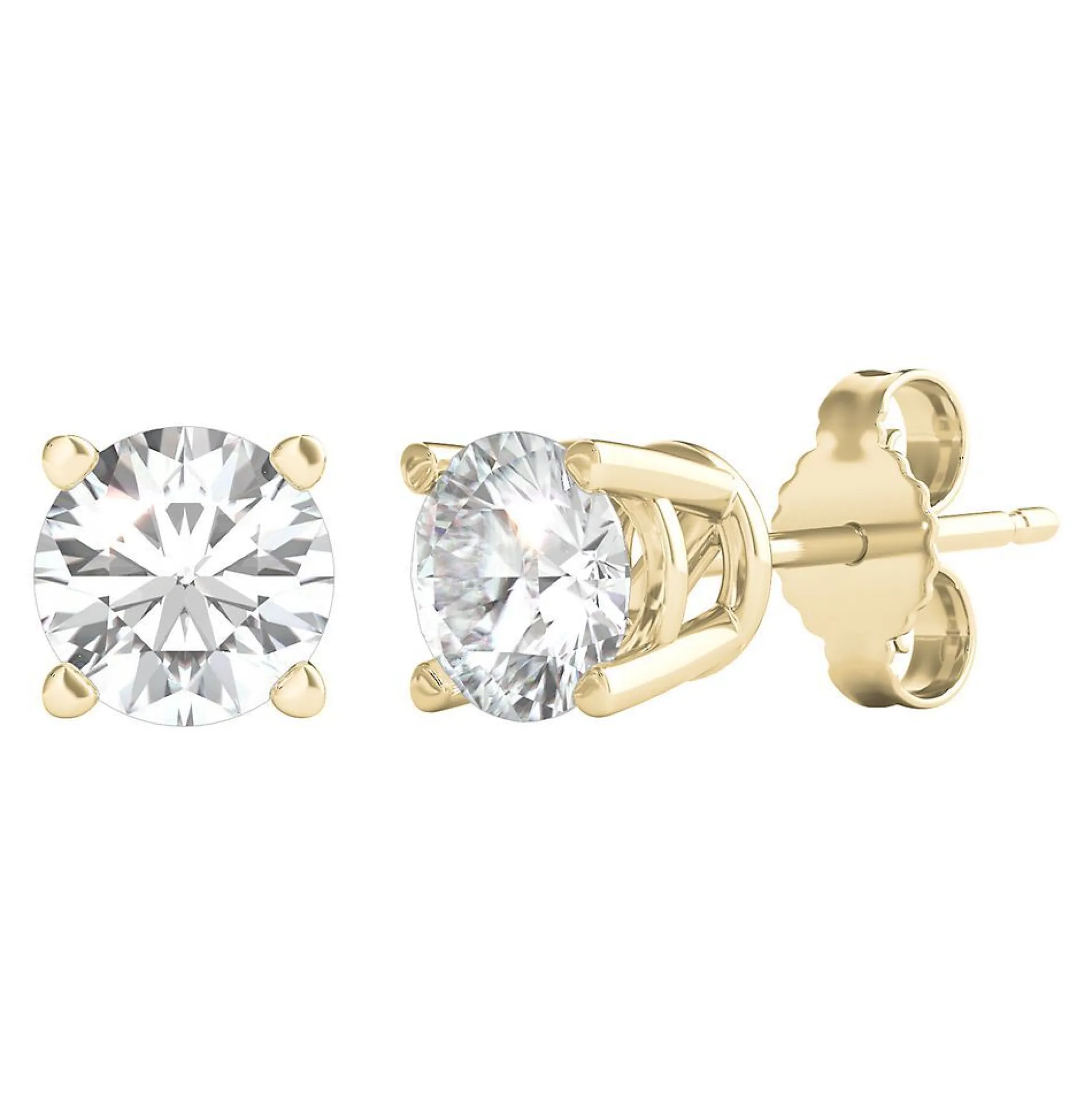 Diamond Round Solitaire Stud Earrings In (1 Ct. Tw.)
