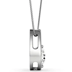 Diamond Teardrop Pendant In 14K White Gold (1/10 Ct. Tw.)