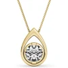 Diamond Teardrop Pendant In 14K White Gold (1/10 Ct. Tw.)