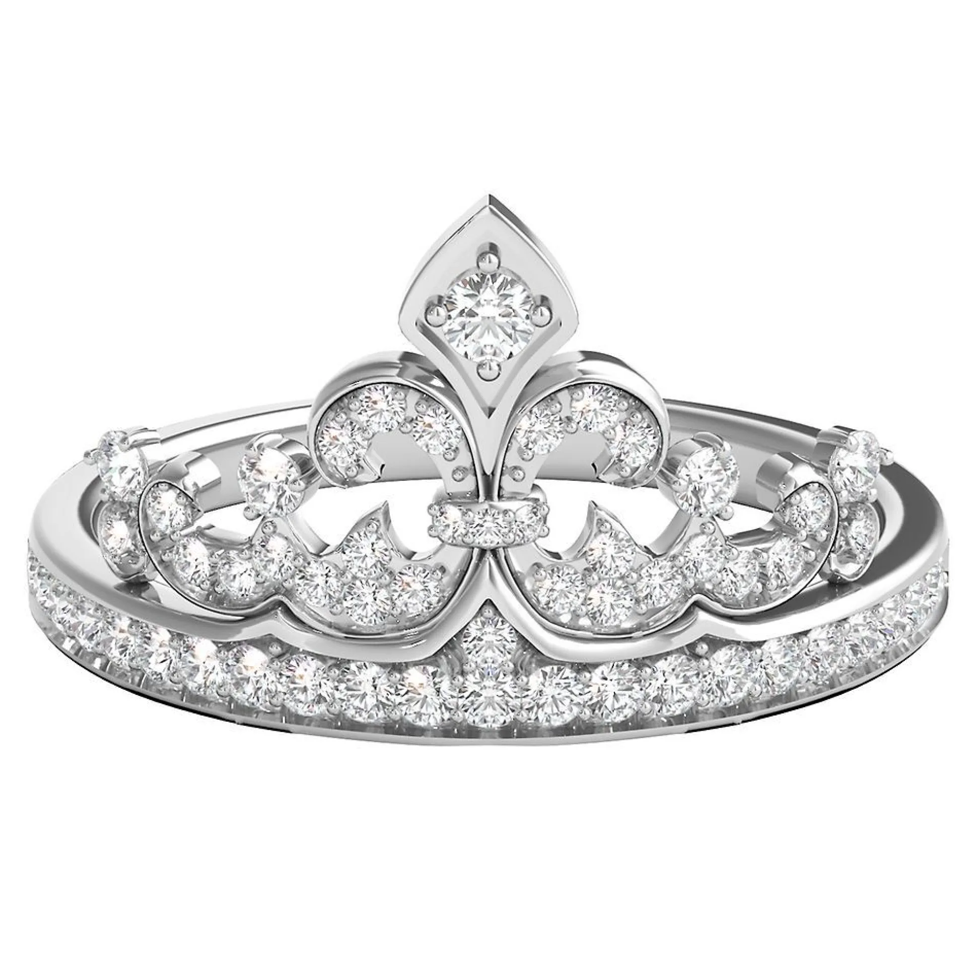 Diamond Tiara Ring In Sterling Silver (1/4 Ct. Tw.)