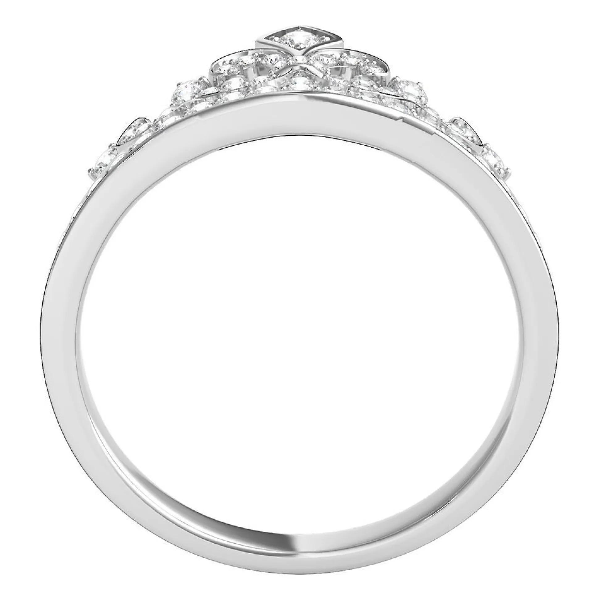 Diamond Tiara Ring In Sterling Silver (1/4 Ct. Tw.)