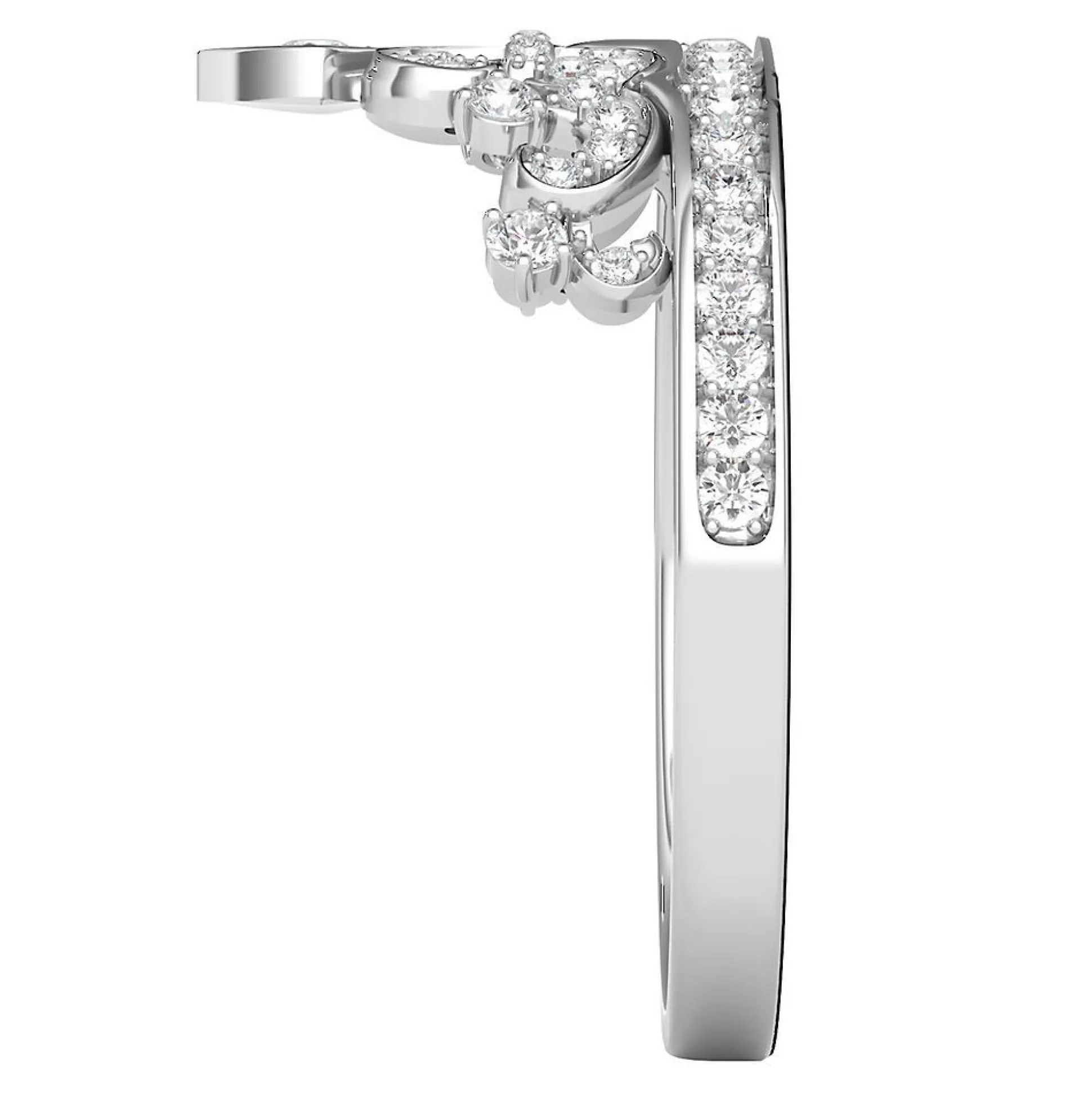 Diamond Tiara Ring In Sterling Silver (1/4 Ct. Tw.)