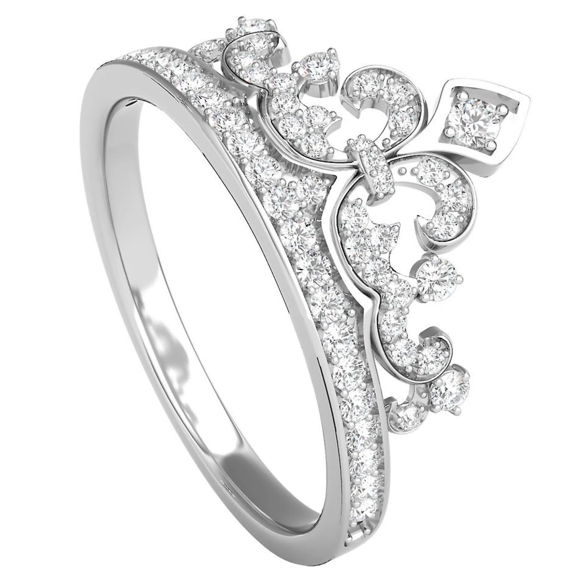 Diamond Tiara Ring In Sterling Silver (1/4 Ct. Tw.)
