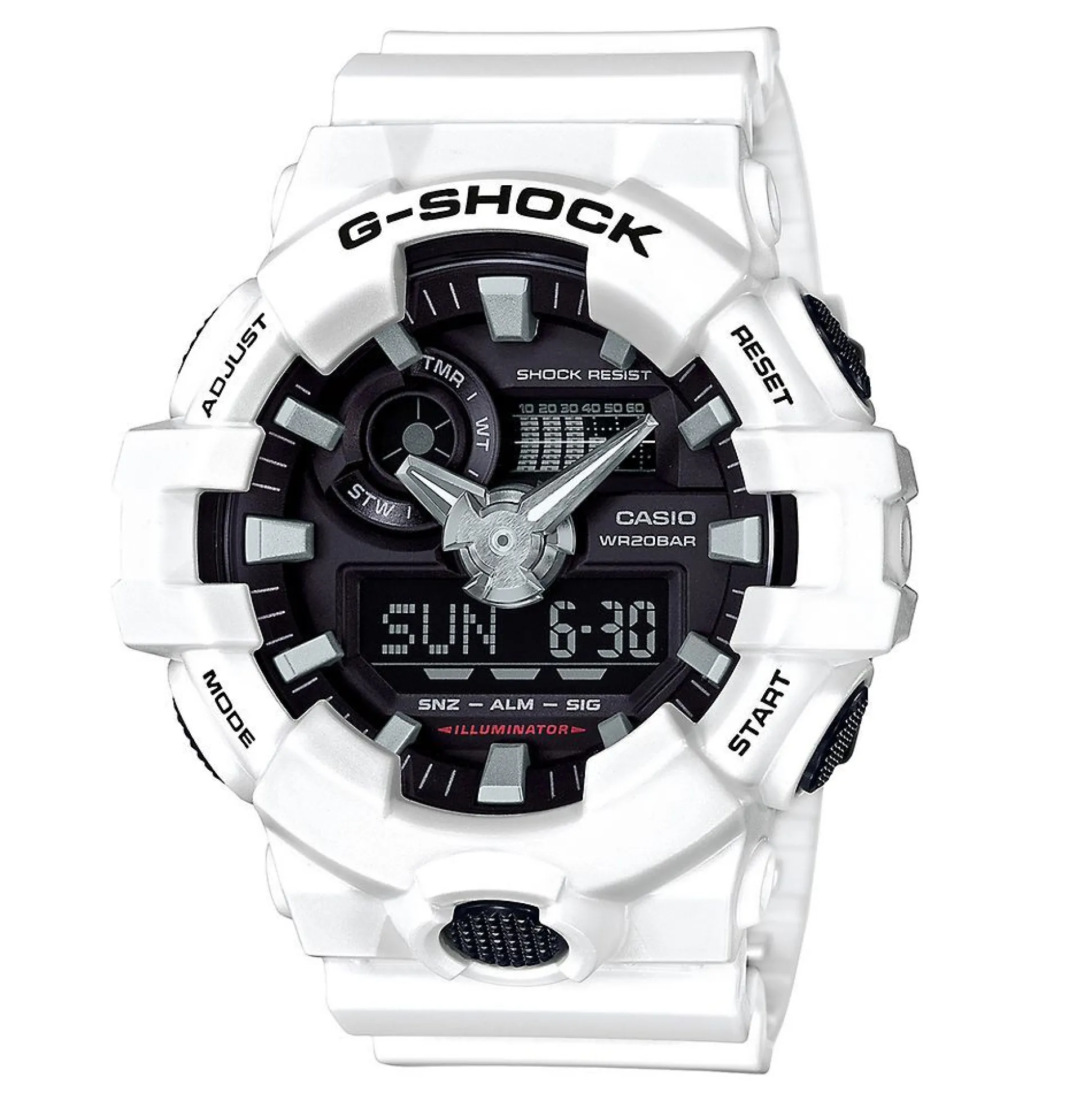 Ga-700 Analog-Digital Men's Watch In White Resin