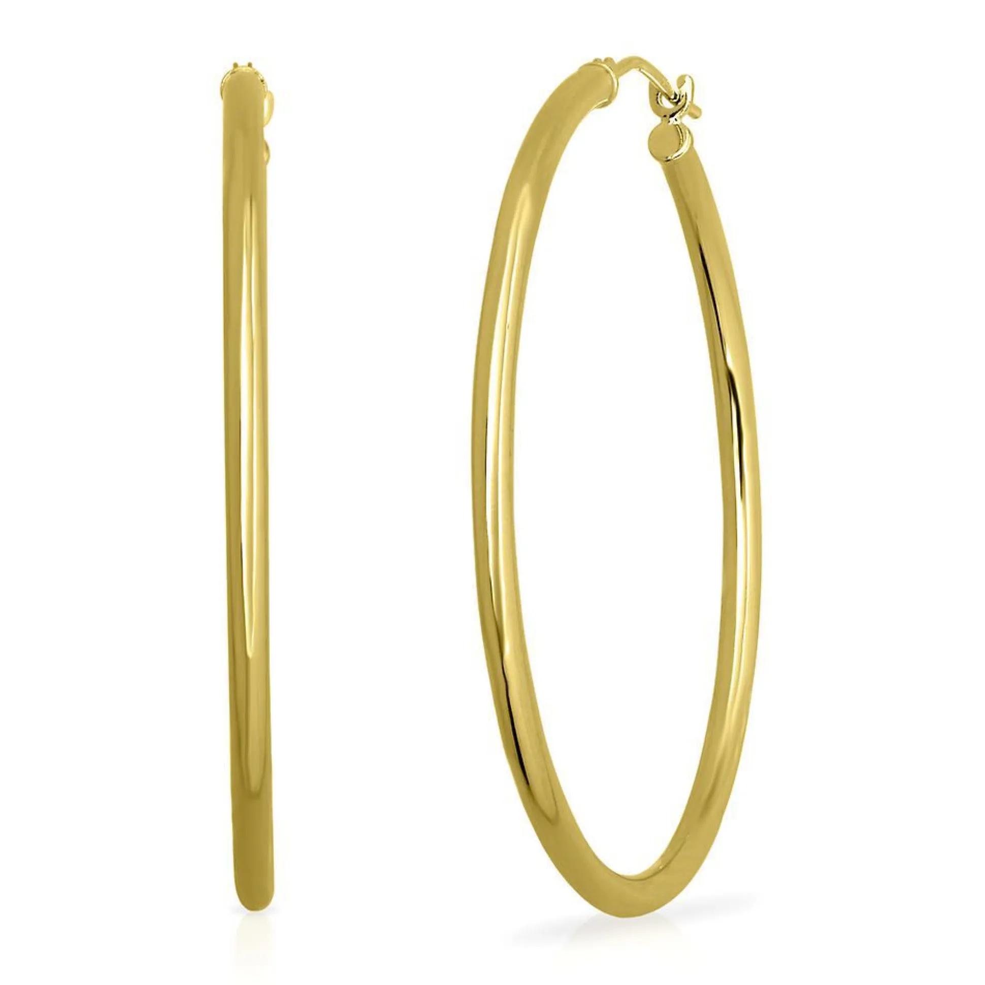 Hoop Earrings In 14K Yellow Gold, 40Mm