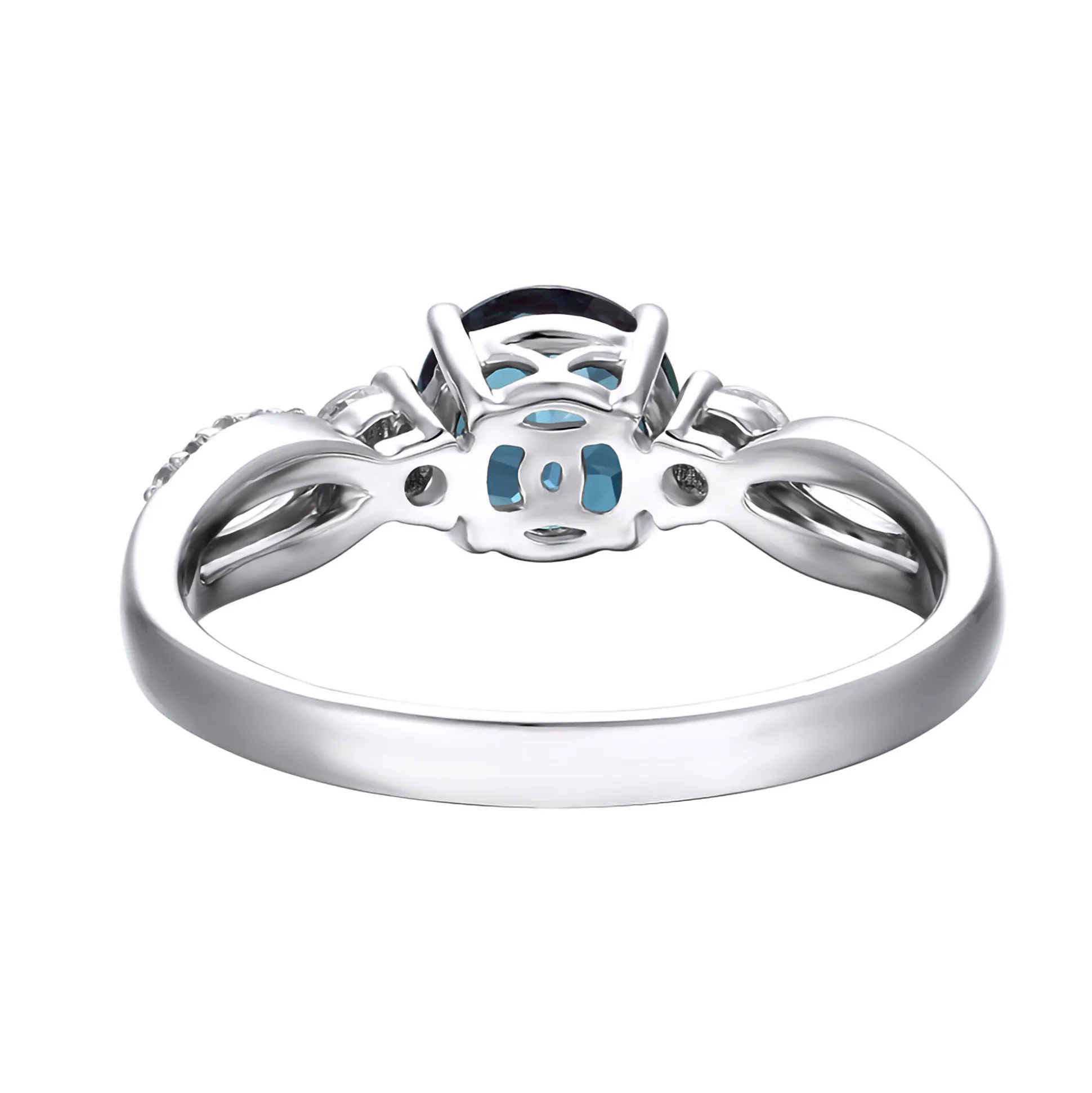 Lab Created Alexandrite & White Sapphire Ring In Sterling Silver