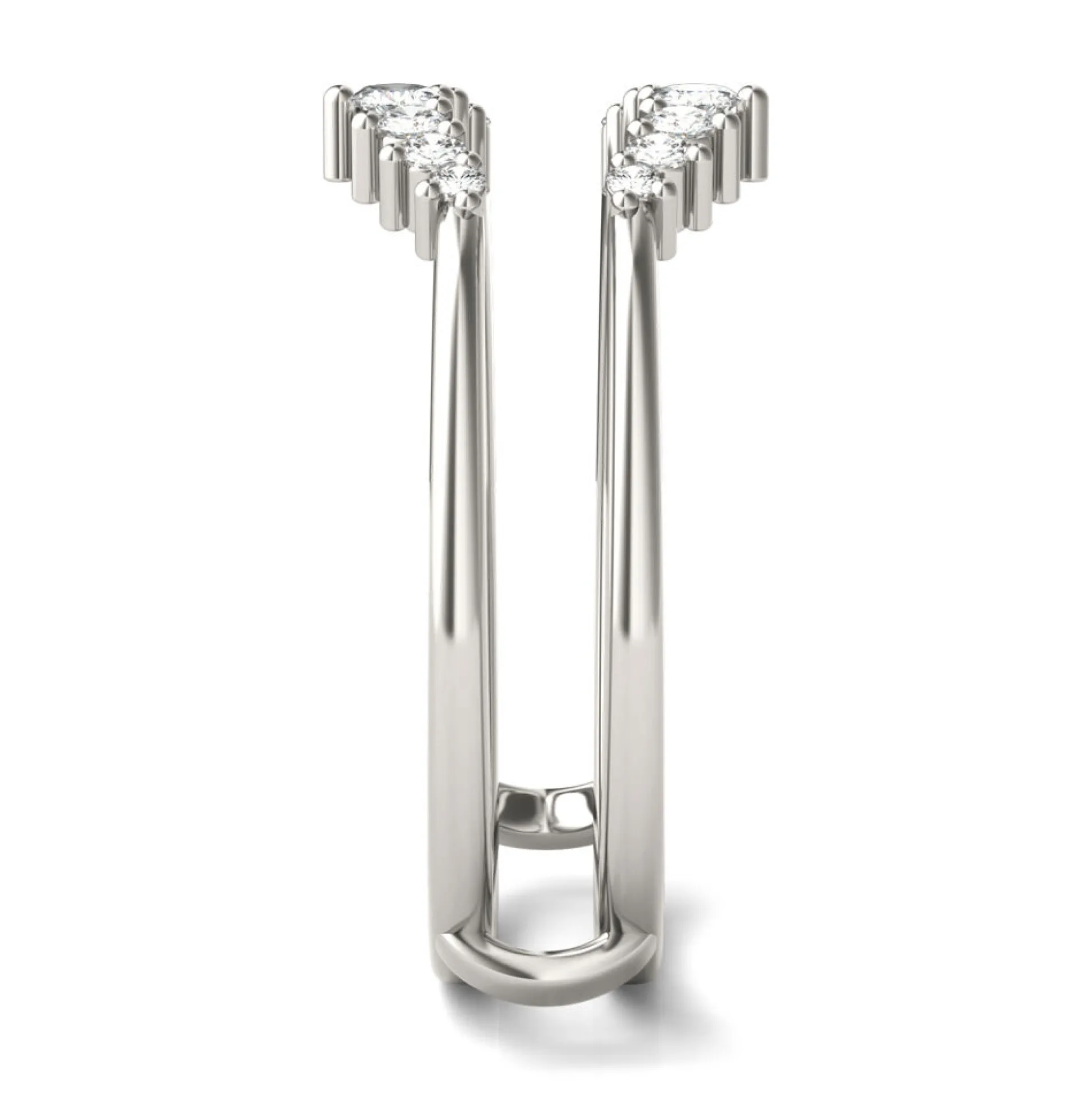 Lab Created Moissanite Ring Enhancer In 14K White Gold