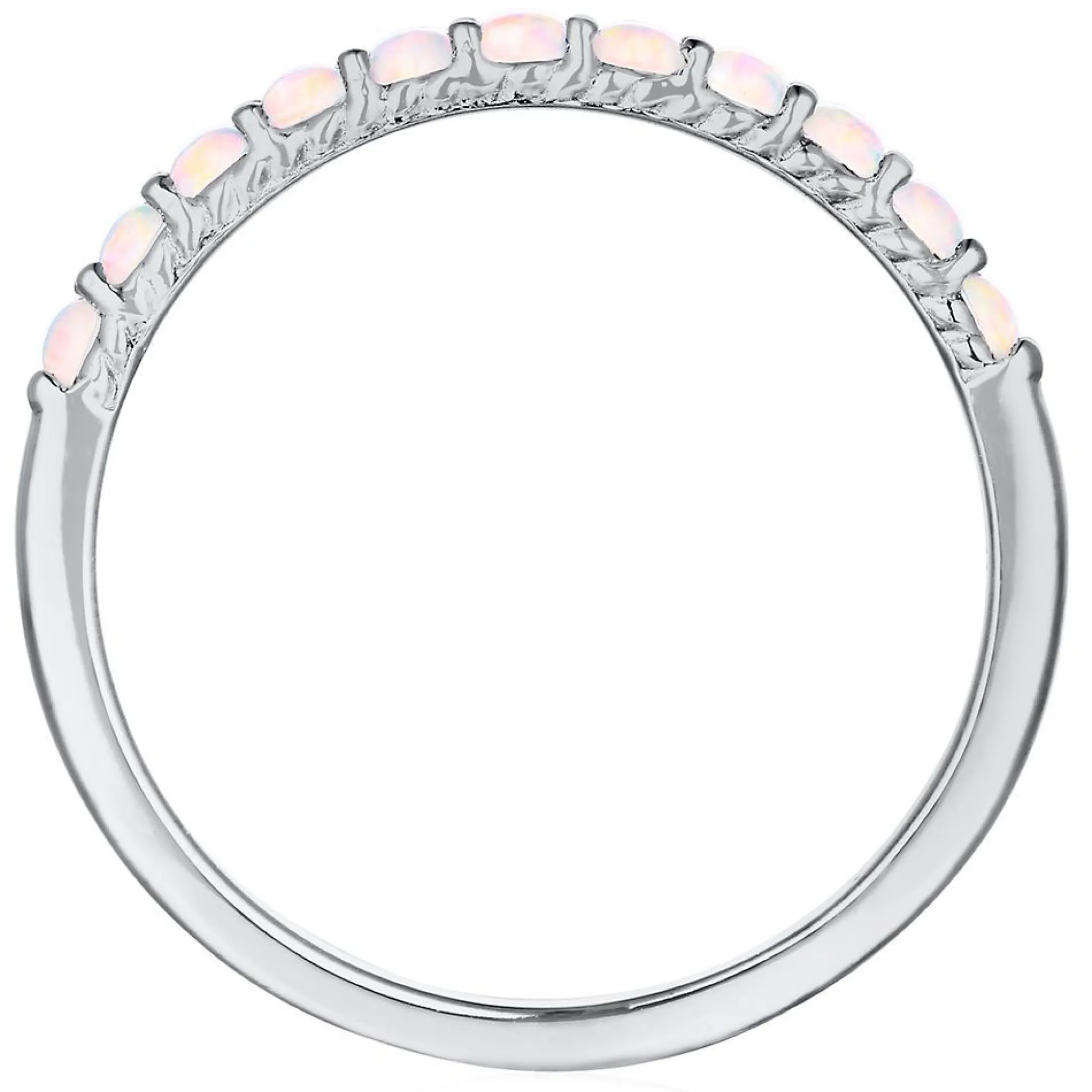 Lab Created Opal Stack Ring In Sterling Silver