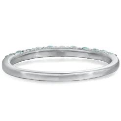 Lab Created Opal Stack Ring In Sterling Silver