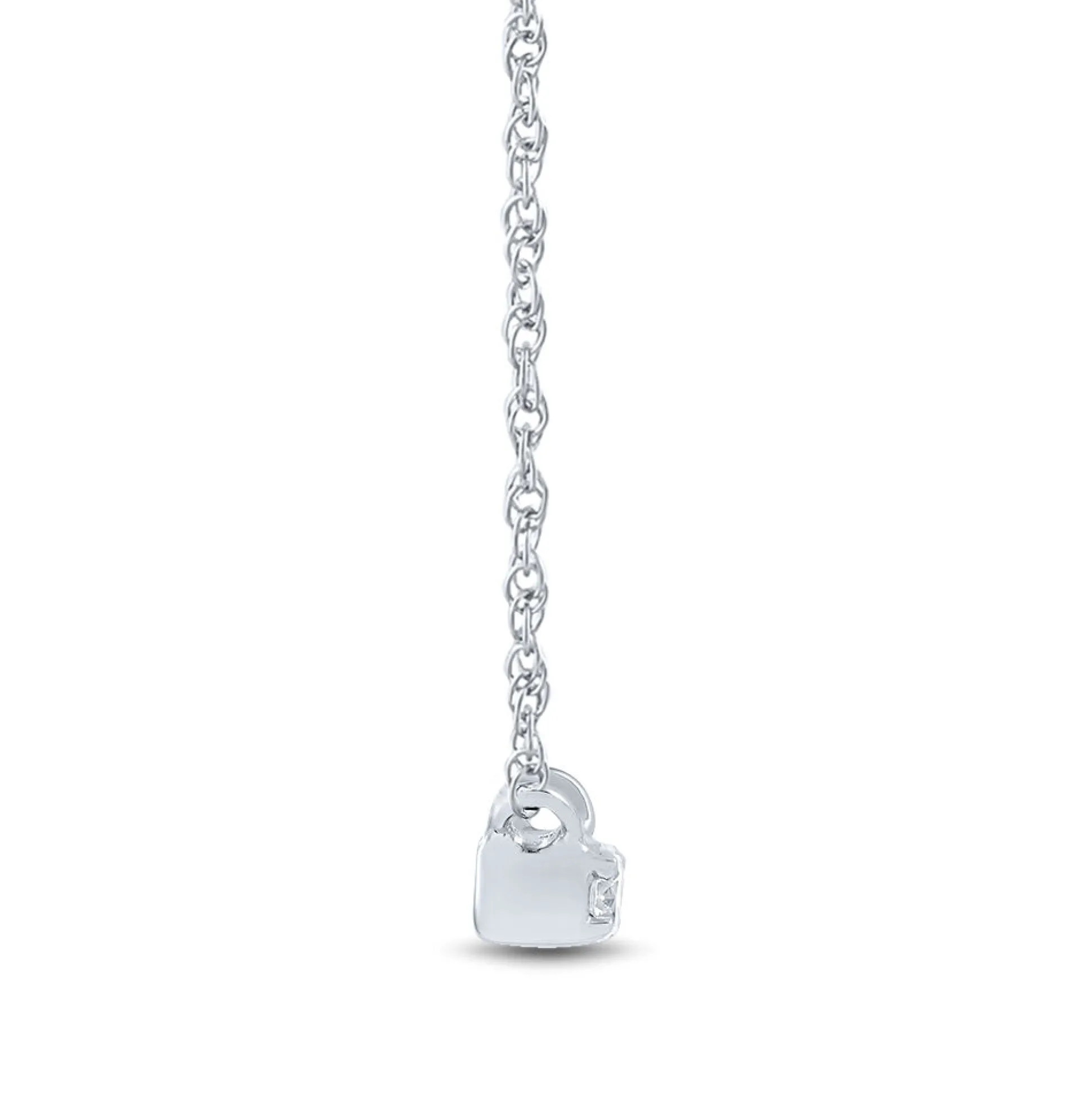 Lab Grown Diamond Bar Necklace In 14K White Gold (1/4 Ct. Tw.)