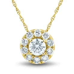 Lab Grown Diamond Halo Pendant