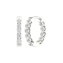 Lab Grown Diamond Inside-Out Hoop Earrings In (1/2 Ct. Tw.)