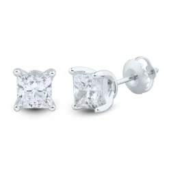 Lab Grown Diamond Princess-Cut Martini Stud Earrings In 14K Gold (2 Ct. Tw.)
