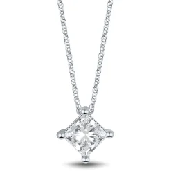Lab Grown Diamond Princess-Cut Solitaire Pendant In 14K Gold (1 Ct. Tw.)