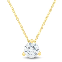 Lab Grown Diamond Solitaire Pendant In 14K Gold (1 Ct. Tw.)